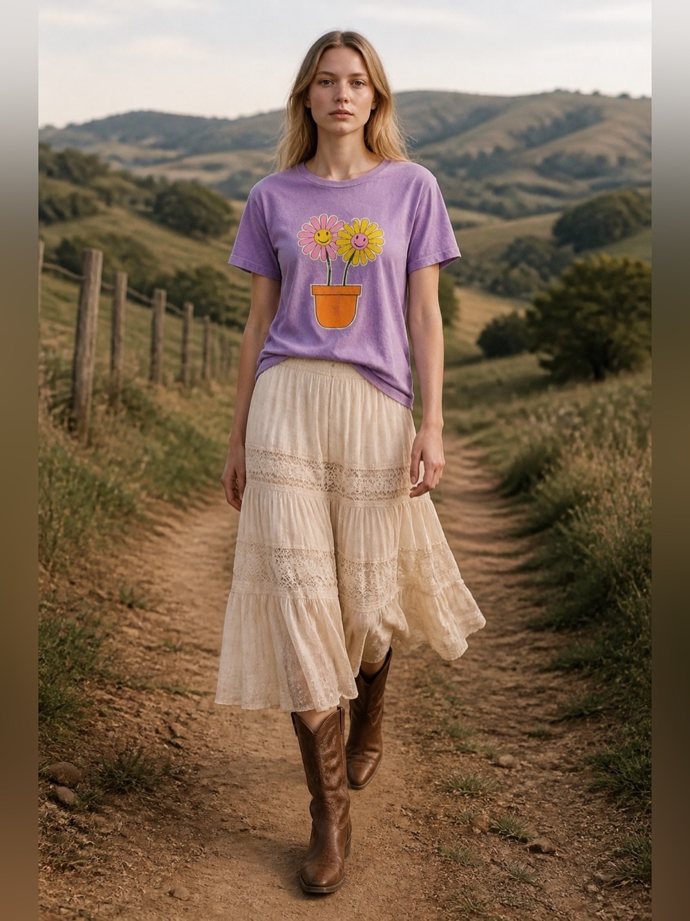 166 • Vintage Canvas LA Flower Pot Tee